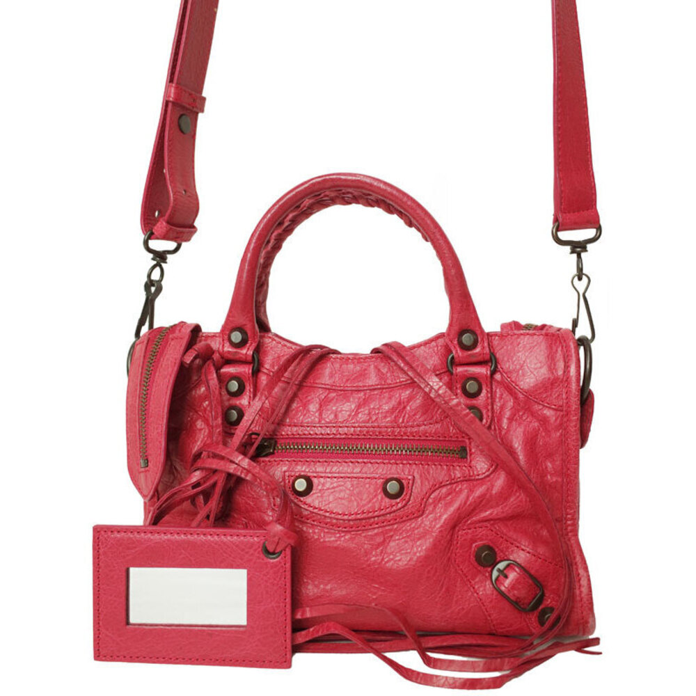 Balenciaga City 2way Red bag Classic top Shoulder handles - Picture 2 of 9